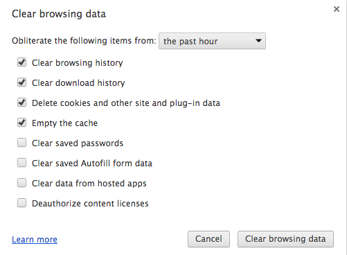 How to clear browsing history with chrome