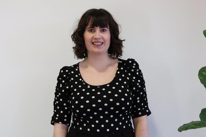 Ruby from JDR happy as she shows the client some good lead generation tools.