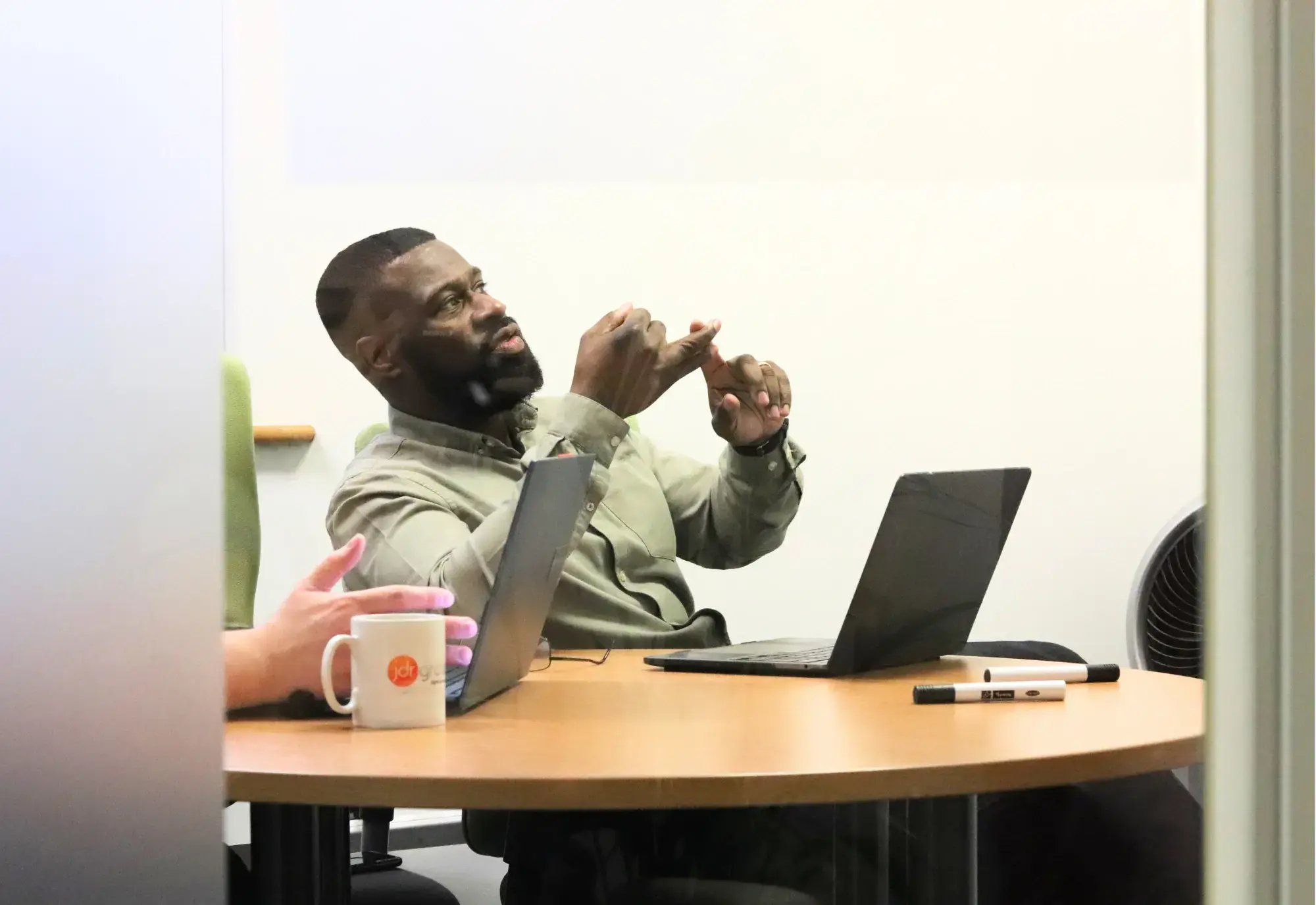 Business coach at JDR running a session with small business owners