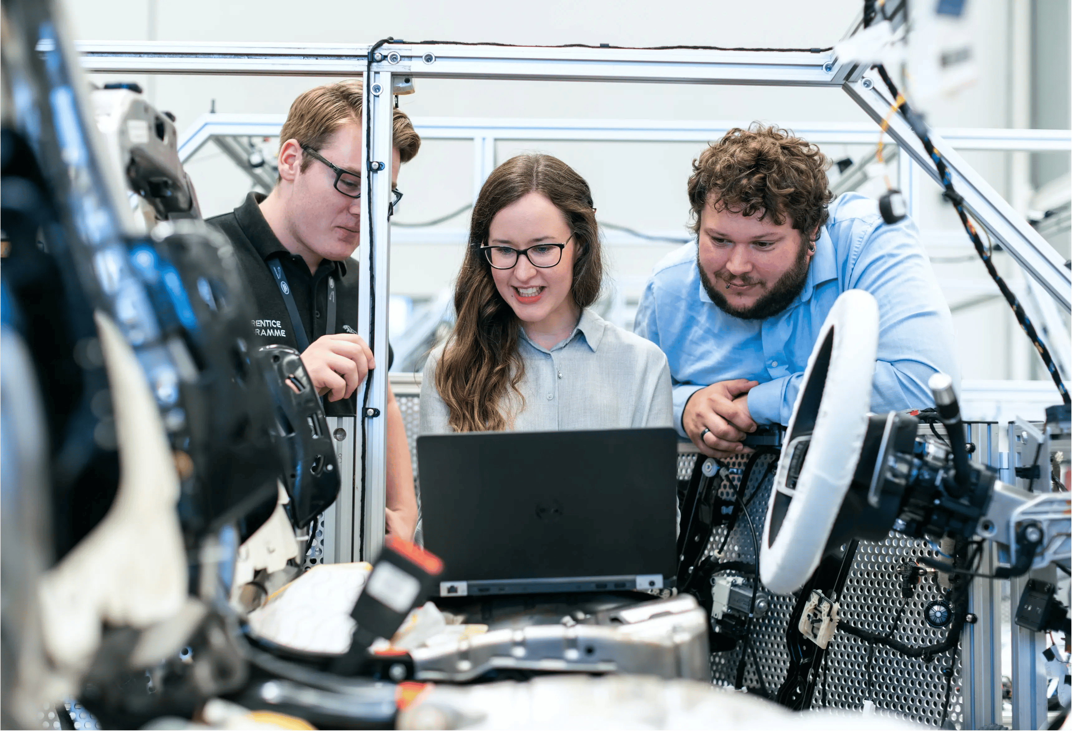 Engineers working on a project.