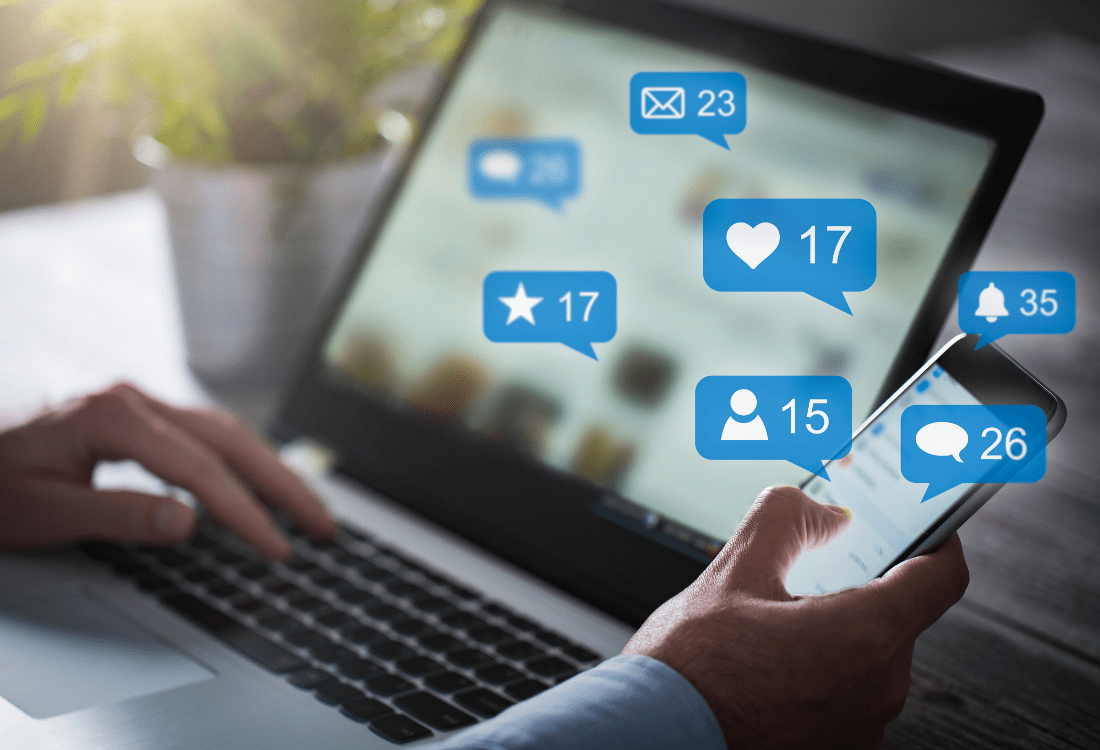 A business owner using videos to boost his social media presence and increase his business authority.