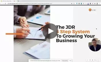 A video thumbnail of JDRs 6 step marketing system