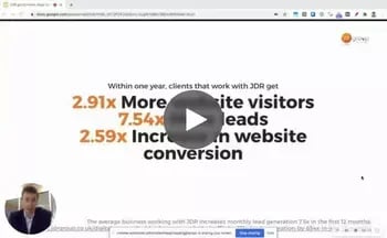 Video thumbnail showing JDRs case studies of proven results in digital marketing since 2004