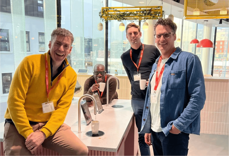 Will, David, Andy Gibbins and Andy Leamon from JDR at an event teaching CEOs how to build a long-term marketing strategy.