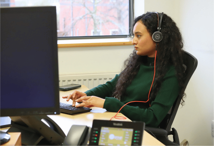 Ashlesha at JDR working on a ABM campaign for a new client. 