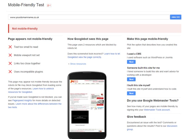 mobilefriendlytest