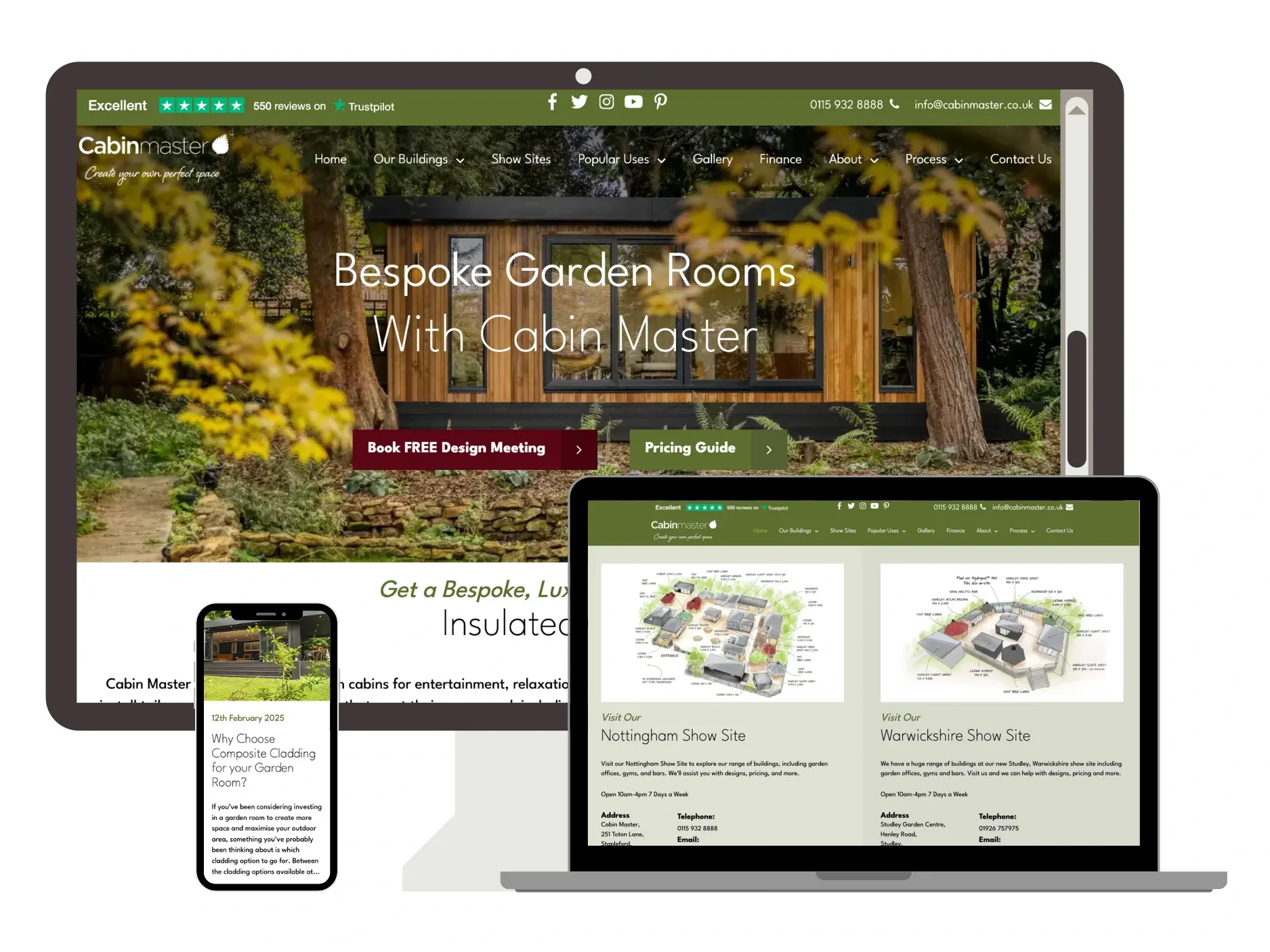 Cabin Master Website Mock Up