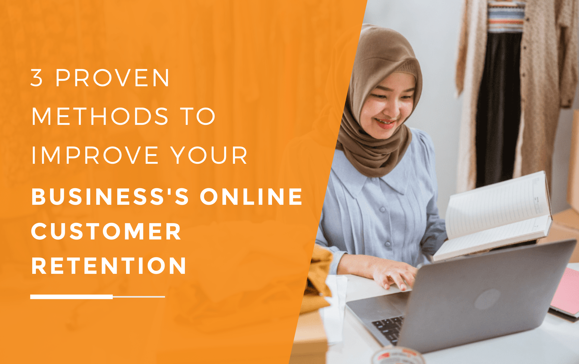Entrepreneur engaging with customers via different inbound marketing methods to help improve their online customer retention for their e-commerce business.