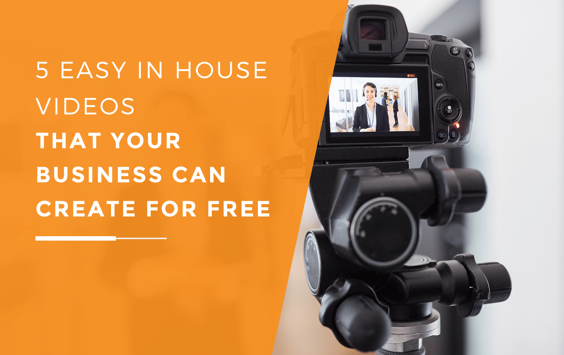 A business person making their own in house video that will be used for their marketing.