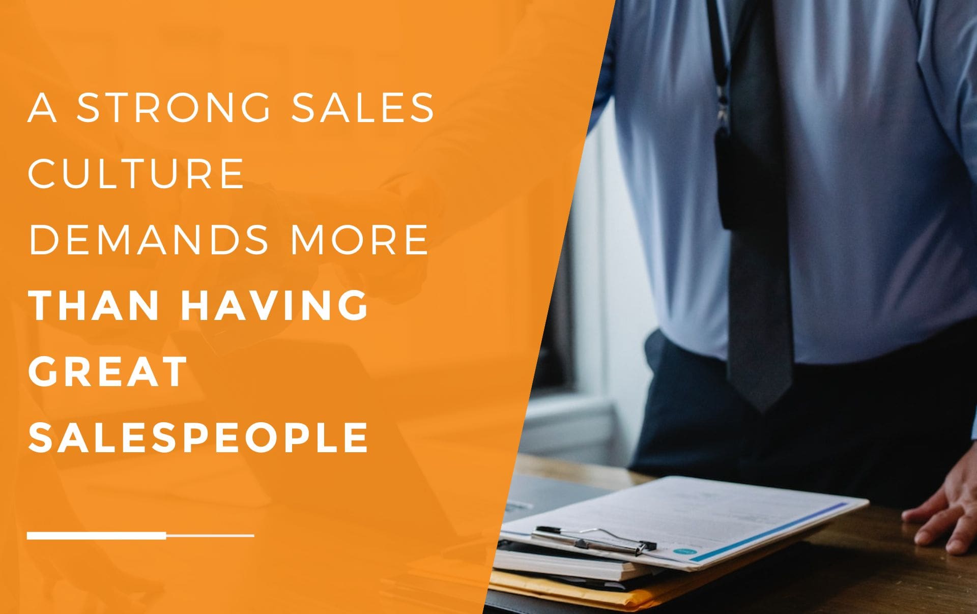 A salesman with a strong sales culture shaking hands with a customer as they close a deal