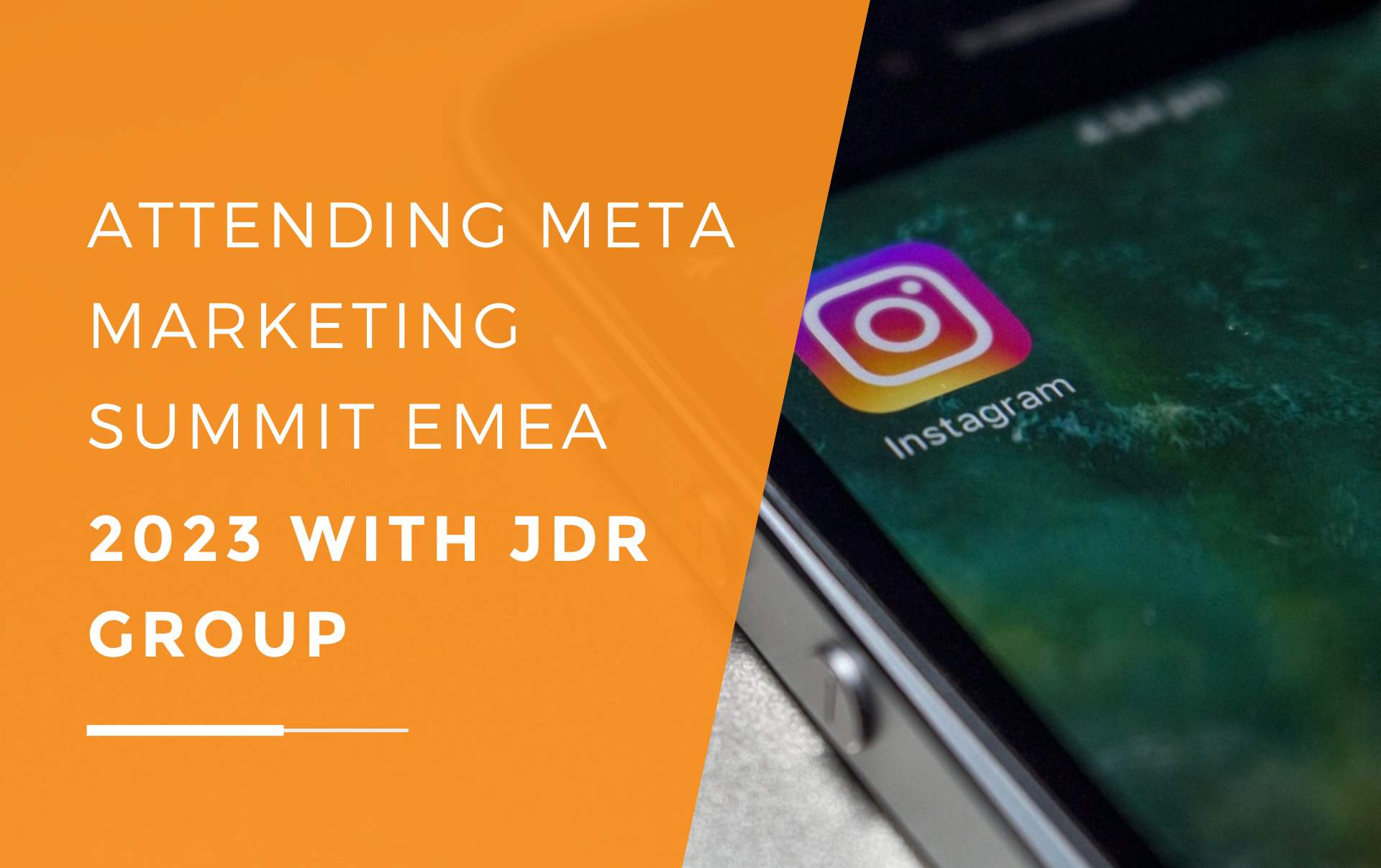 Someone about to tap on the Instagram app on their iPhone, a Meta social media software, spoken about at this year's Meta Marketing Summit EMEA.
