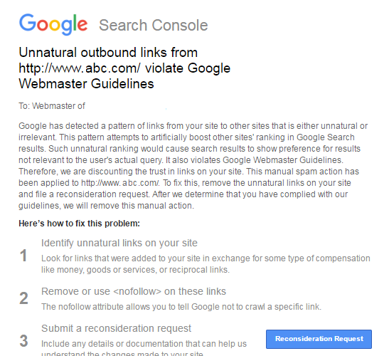 Google Penalising Sites For Unnatural Outbound Links – Have You Been Affected?