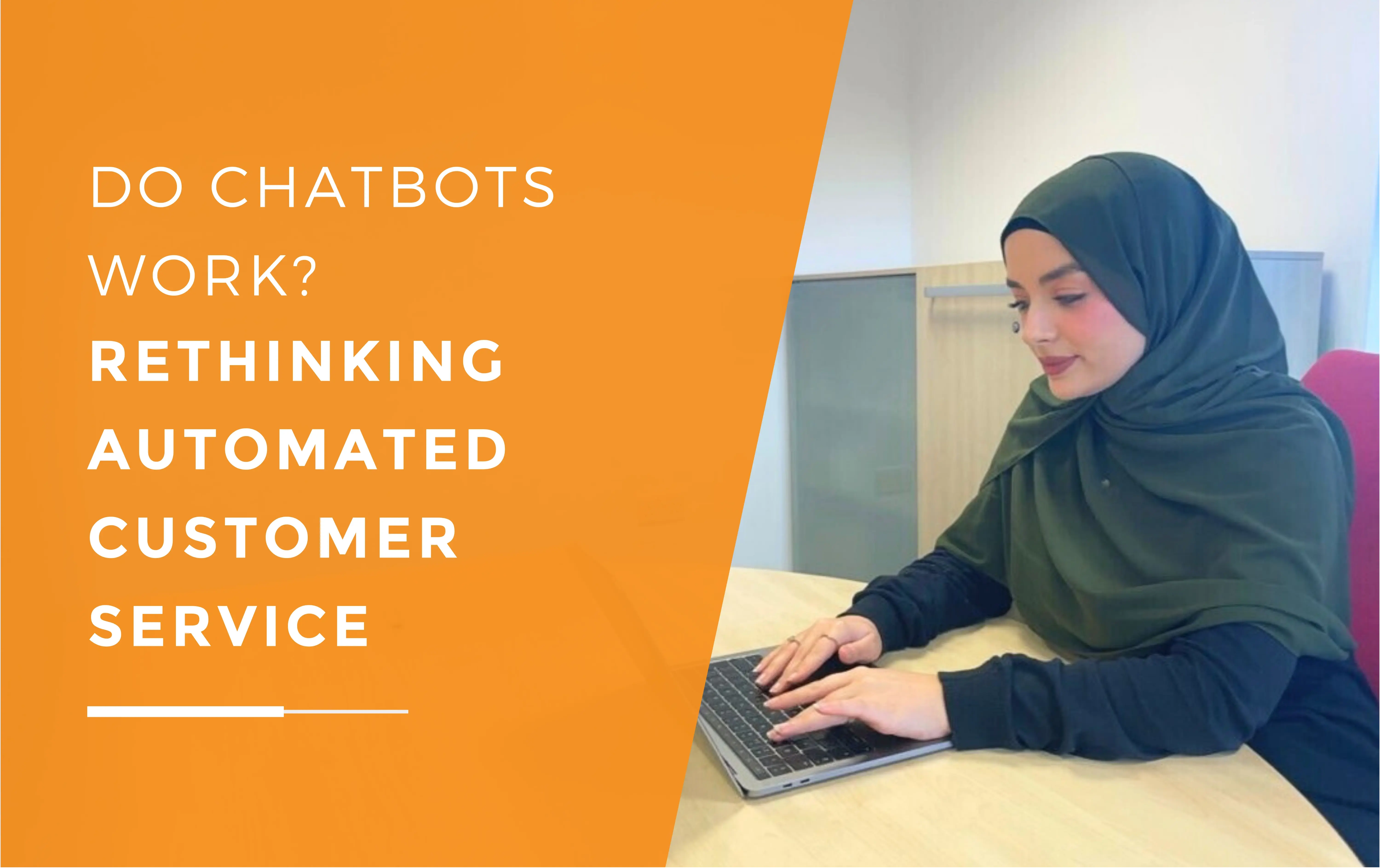 Nidia from JDR testing a chatbot functionality on a client's website.