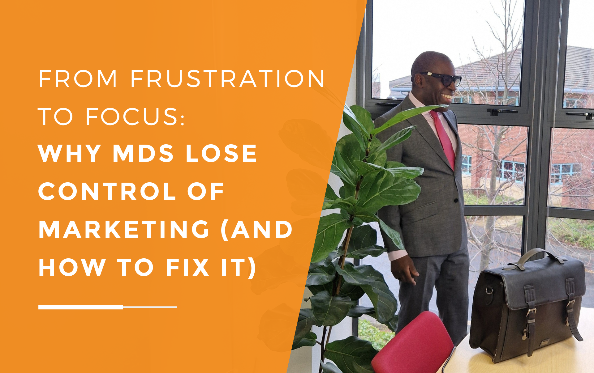 David Roberts from JDR recording a video with tips on how MDs can regain control of their marketing.