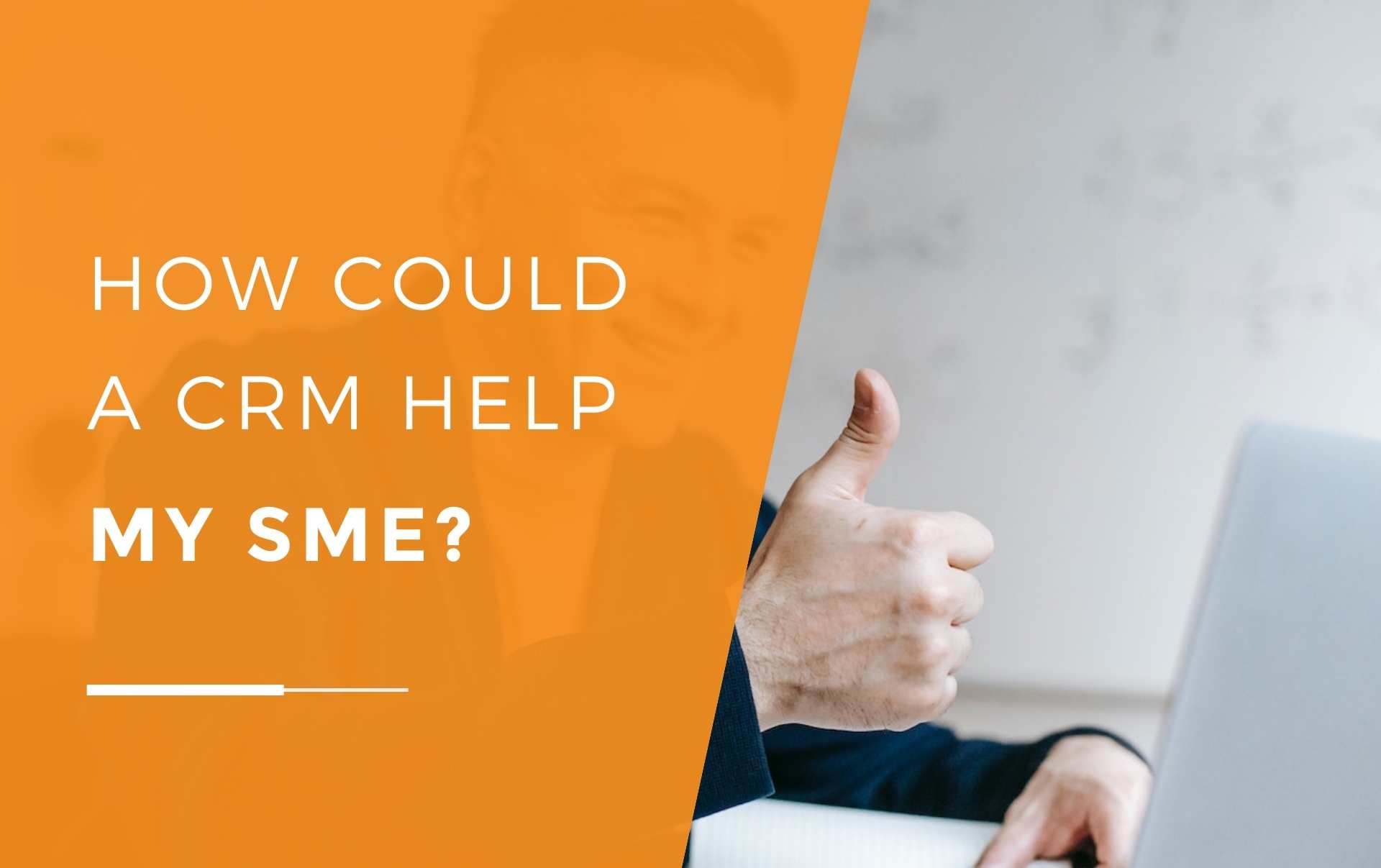 A businessman giving a thumbs up during a client call as he uses HubSpot's CRM to help better his customer and client relationships