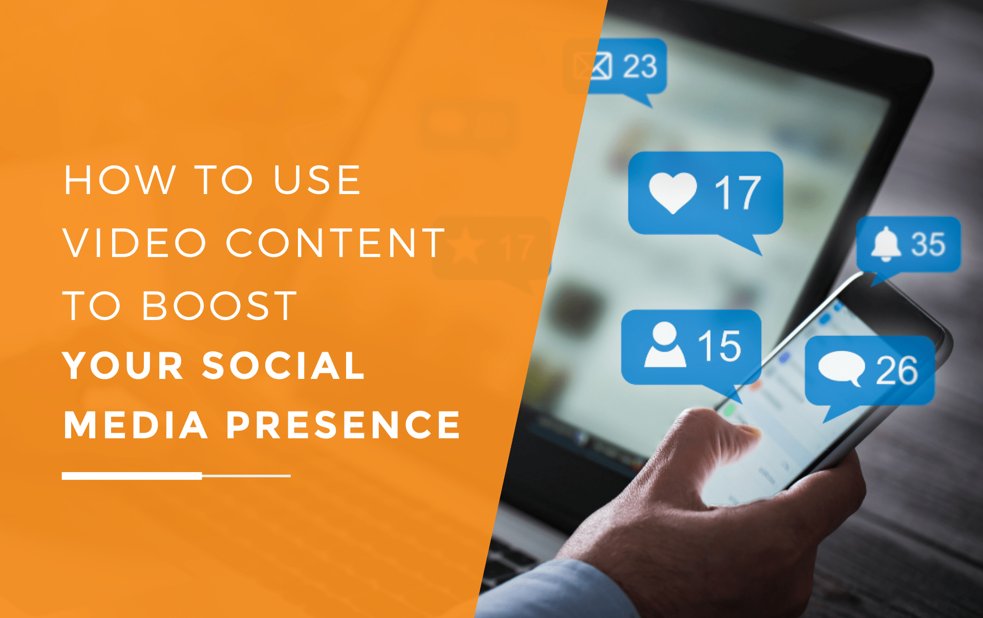 A business owner using videos to boost his social media presence and increase his business authority.