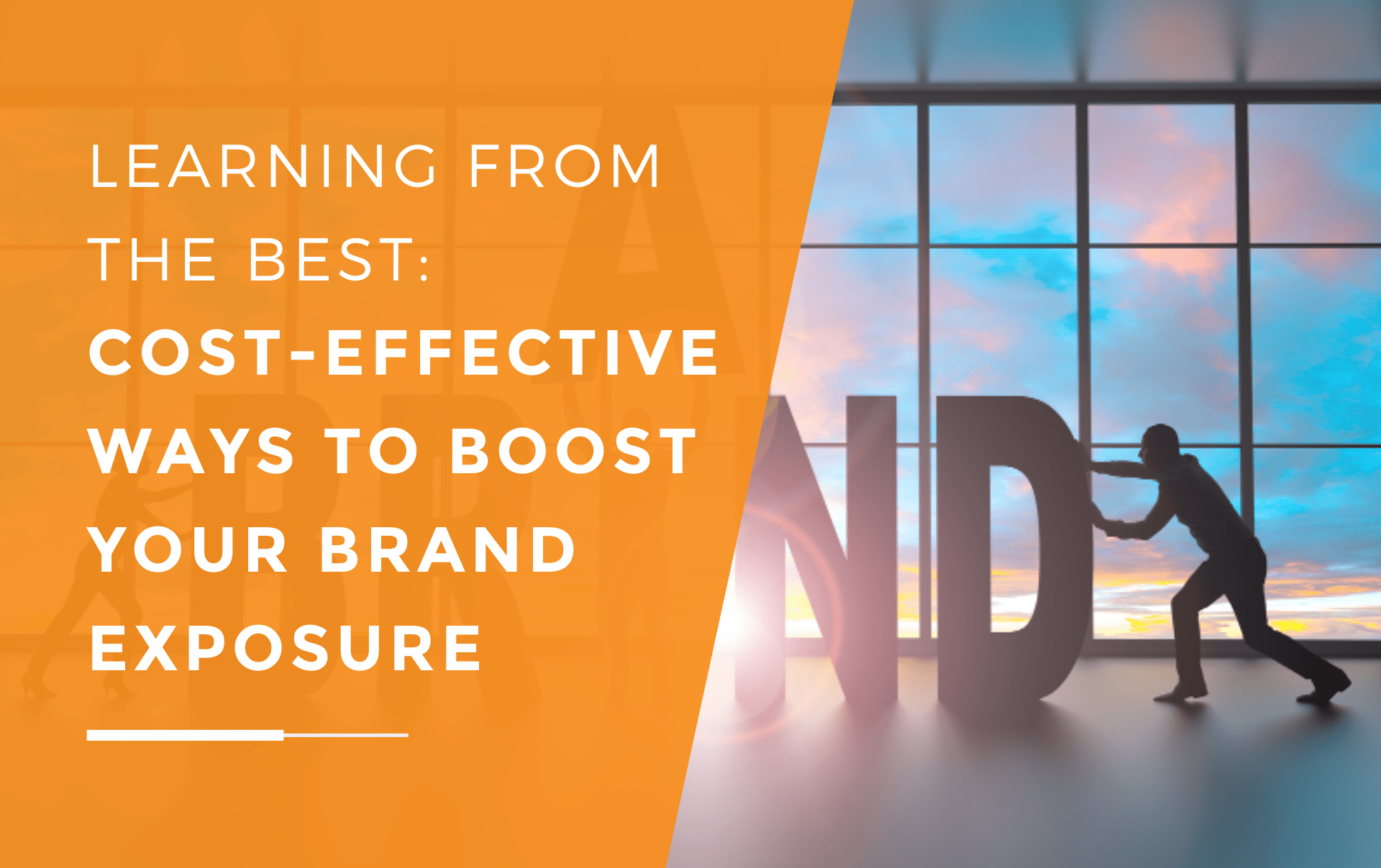 2 people working on a brand considering cost effective ways to boost their business exposure