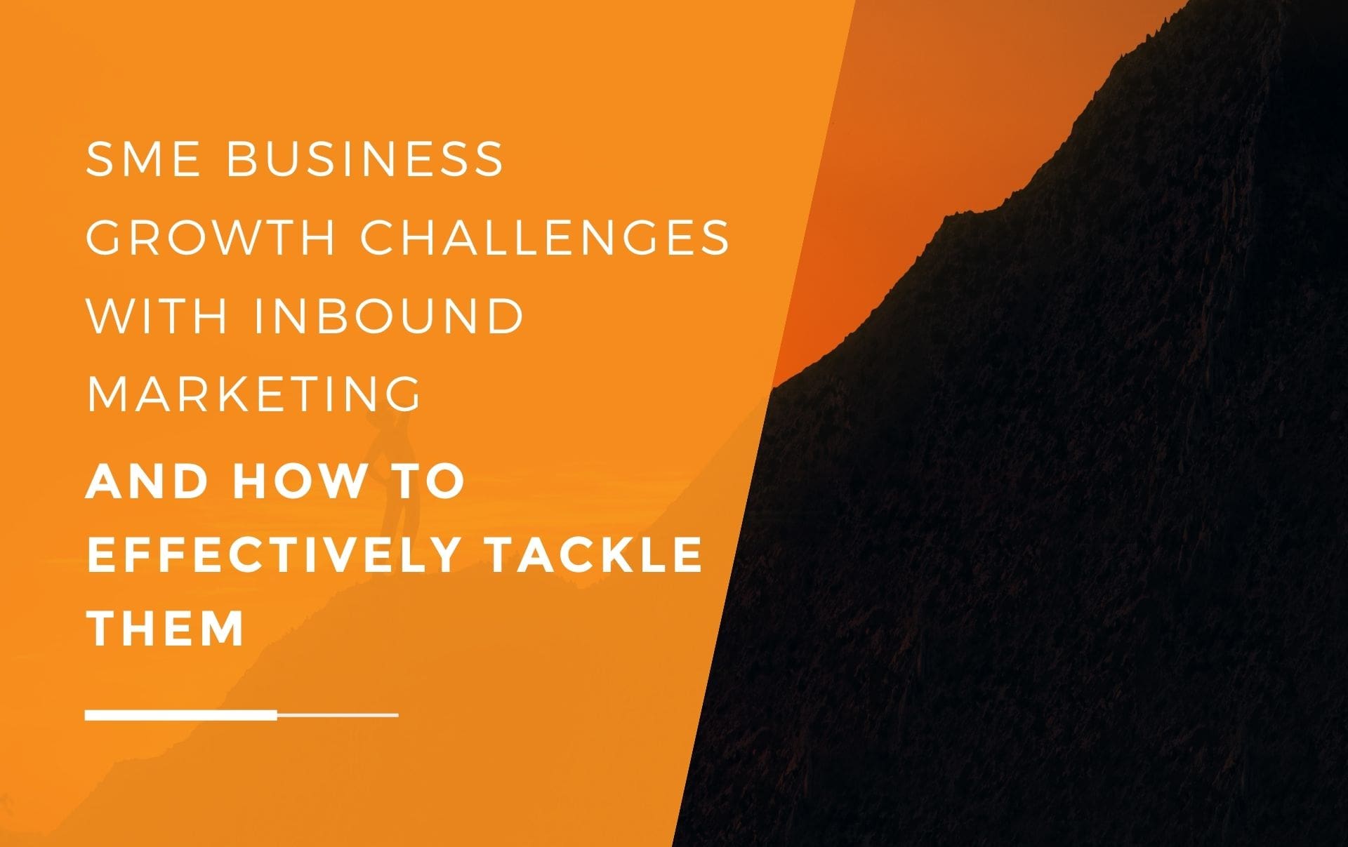 A business owner of an SME standing at the foot of a mountain looking up at the challenge he is going to have to overcome to climb it just like the challenges in his business with inbound marketing. 
