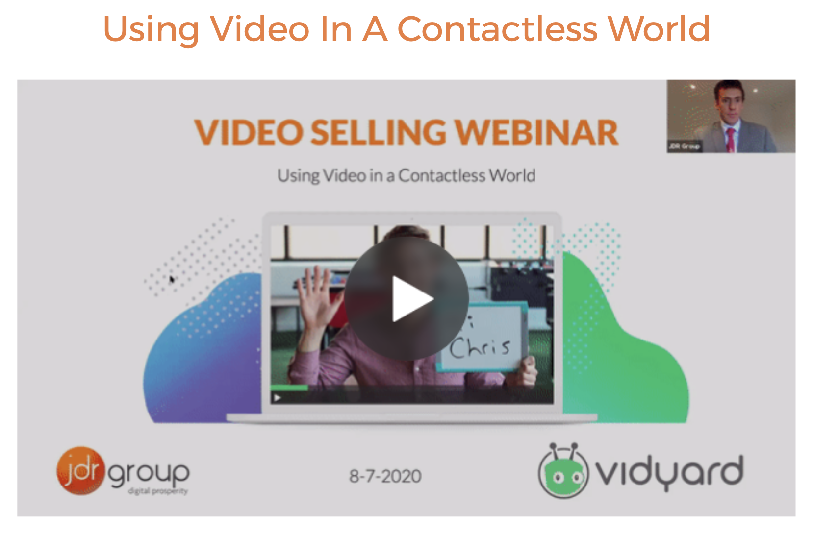 Video selling webinar