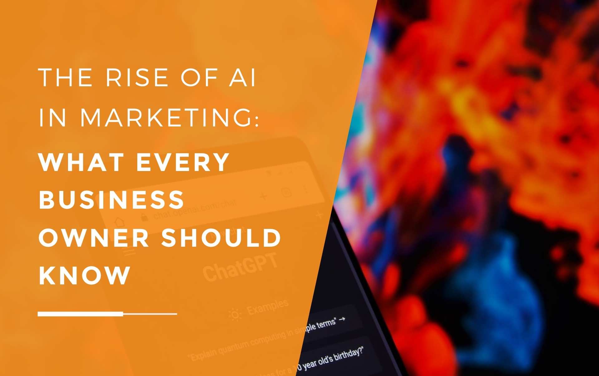 A business owner using Chat GPT an AI chatbot to better understand how the rise of AI will affect their business