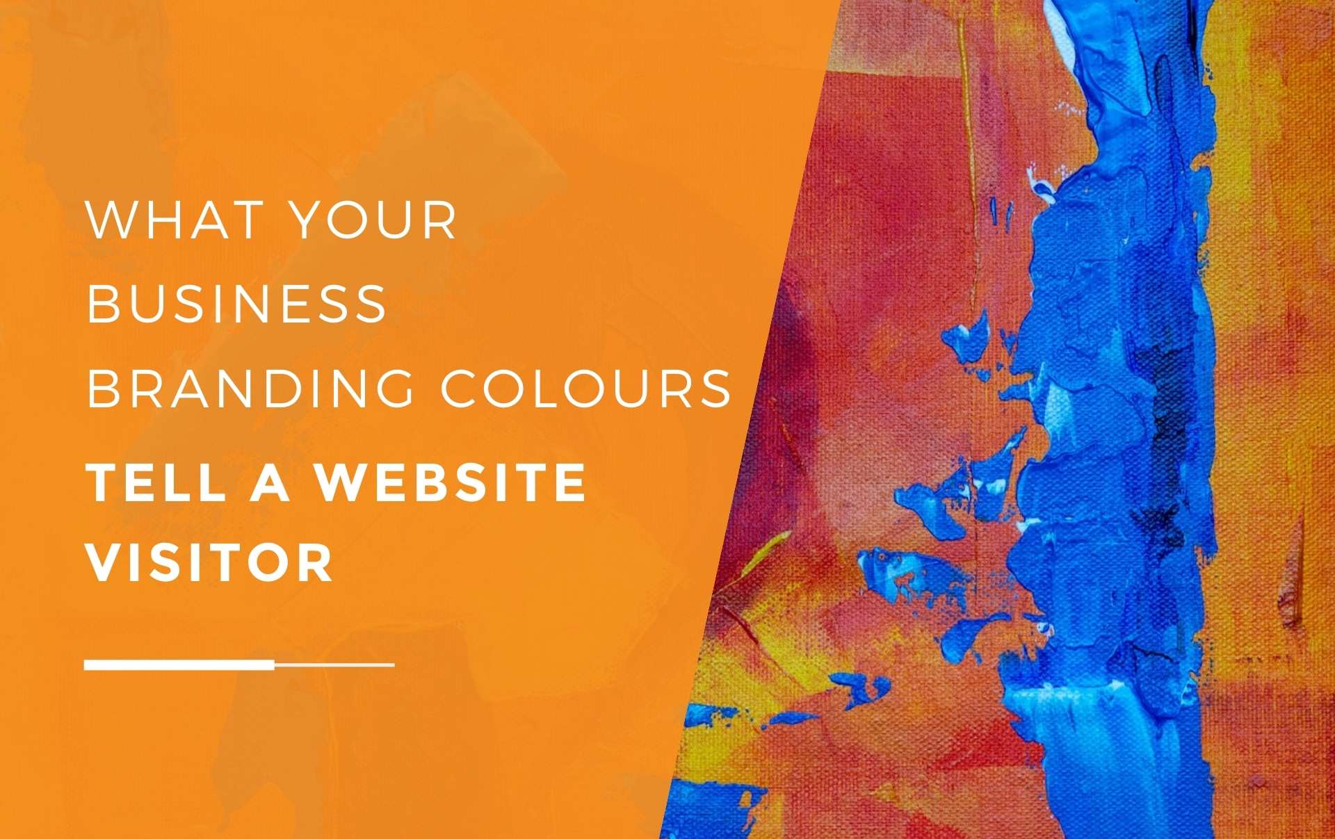 A conversion specialists looking through multiple colour combinations in an abstract painting for a new website for their business
