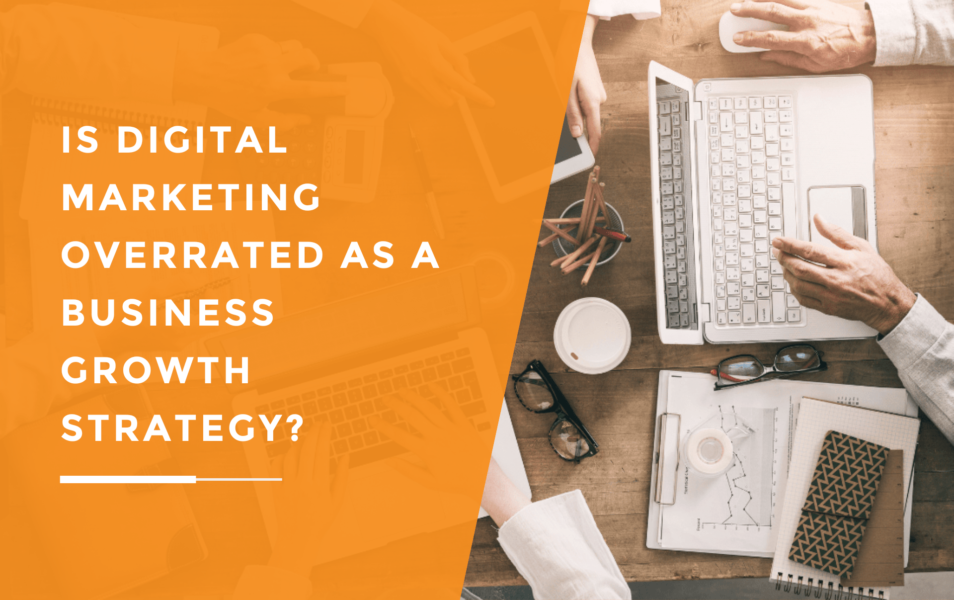 A business team trying to see whether digital marketing should be implemented in their business growth strategy