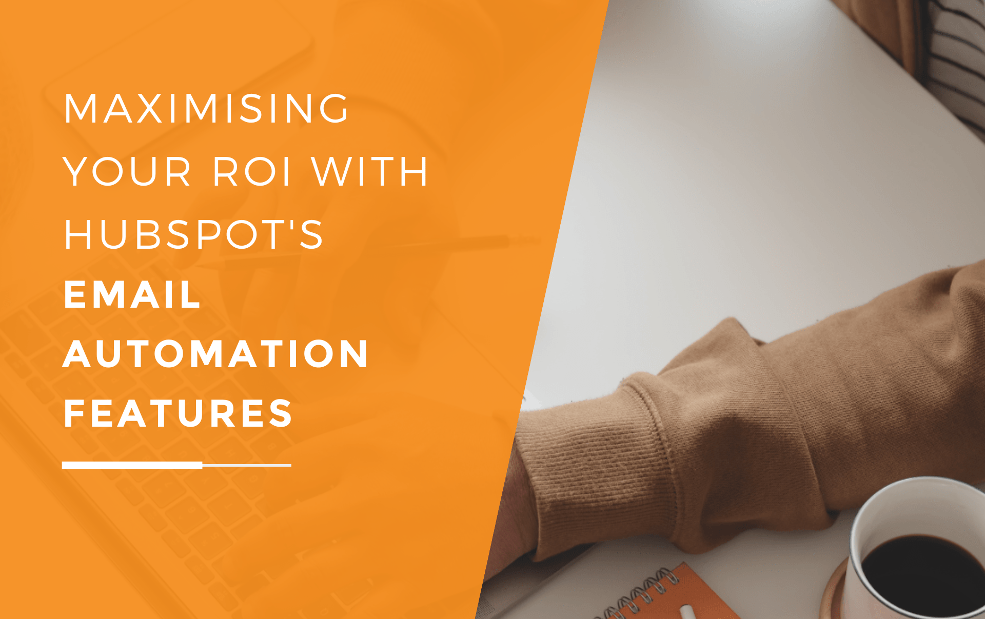 A businessman using Hubspot automation features to make email marketing quick and easy